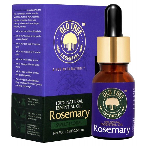 Old Tree Rosemary Oil Pure and Natural For Hair and Skin Care,15ml